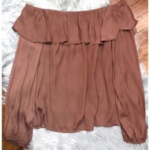 Do & Be Rust Off Shoulder Blouse